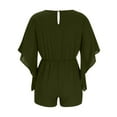 thumbnail image 4 of REALiKUN Womens Batwing Short Sleeve Rompers Summer Lightweight Flowy Baggy Shorts Jumpsuits Casual One Piece Beach Outfits, 4 of 7
