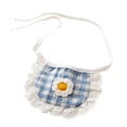 thumbnail image 4 of Pebbuoy Pet Bib Saliva Towel Flower Lattice Lace Cat Teddy Bib Round Neck Scarf Sweet Pet Dog Scarf for Dressing Up Photos, 4 of 7
