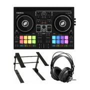 Reloop Buddy Compact 2-Deck DJay Controller Bundle with Headphones and Stand