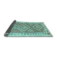 thumbnail image 2 of Ahgly Company Indoor Square Southwestern Light Blue Country Area Rugs, 6' Square, 2 of 4