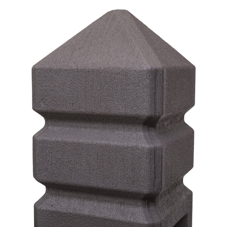 Step2 Lakewood Extra Large Mailbox & Post Kit (Brown) With Mayne No-Dig Ground Screw Anchor - Silver