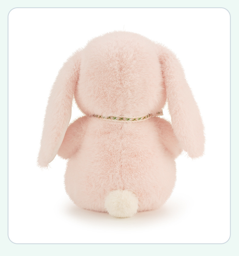 Cute Bunny Plush Toy, Soft Comfort Stuffed Animal Doll, Adorable Fluffy Rabbit Plushie for Girls, Cuddly Soothing Toy Birthday Gift for Friends and Loved Ones