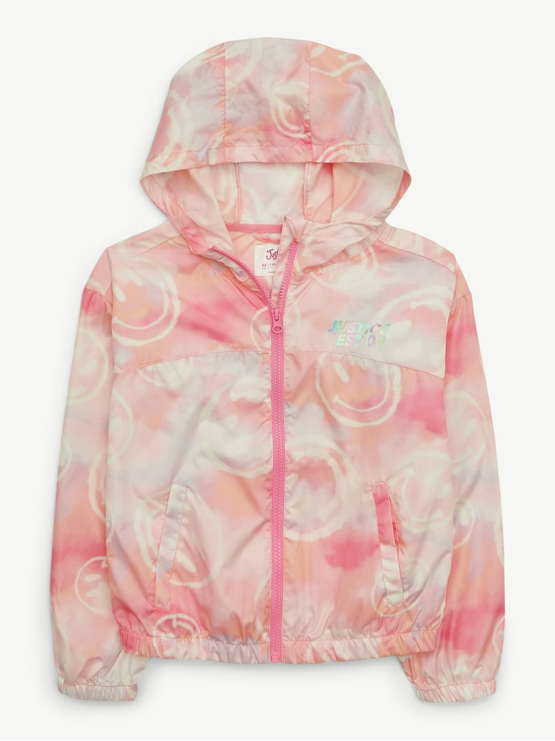 Justice Girls Pink Windbreaker, Sizes XS-XL - Walmart.com