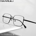 Ultralight Business Titanium Alloy Eyewear Fashion Retro Square