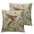 thumbnail image 2 of Nawypu Decorative Pillowcases Green and Ivory Scintillant Hummingbird Vintage Grunge Cushion Rectangle Throw Pillow Case Hidden Zipper One Side Design Printed 2 pcs White, 2 of 6