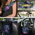 thumbnail image 3 of Uorisanigo Rose Hummingbird 15 Pack Car Seat Covers Font Rear Set with Steering Wheel Cover,Safety Seat Belt Pads,Car Trash Can,Air Vent Pouch,Keychain,Mirror Cover,Car Coasters,Interior Accessories, 3 of 7