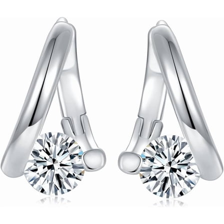 Lymphvity Germanium Earrings,Gold Silver Hoop Drainage Earrings,Dainty Zircon Earrings Jewelry for Women (2 Colors)