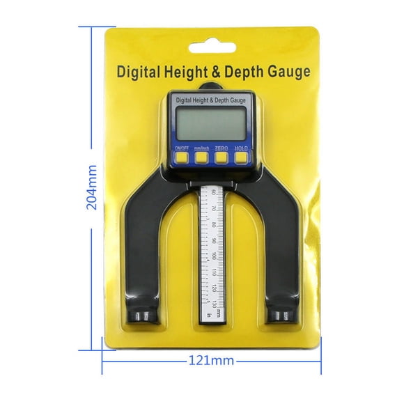 Calibre de profundidad de 0-80 mm con pantalla digital, calibre de altura para sierra de mesa para carpintería, calibre de profundidad y altura, calibre vernier con pantalla digital