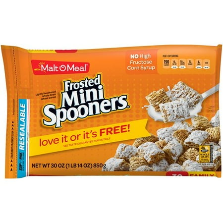 Eco Collection Cereal - Malt-O-Meal Breakfast Cereal, Frosted Mini Spooners, 30 Oz, Bag