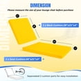 thumbnail image 4 of Almohadones Básicos Impermeables Amarillos para Chaise Lounge x2, 4 of 7