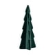 thumbnail image 1 of Estatua de cerámica artificial para centro de mesa de árbol de Navidad flocado Verde, 1 of 9