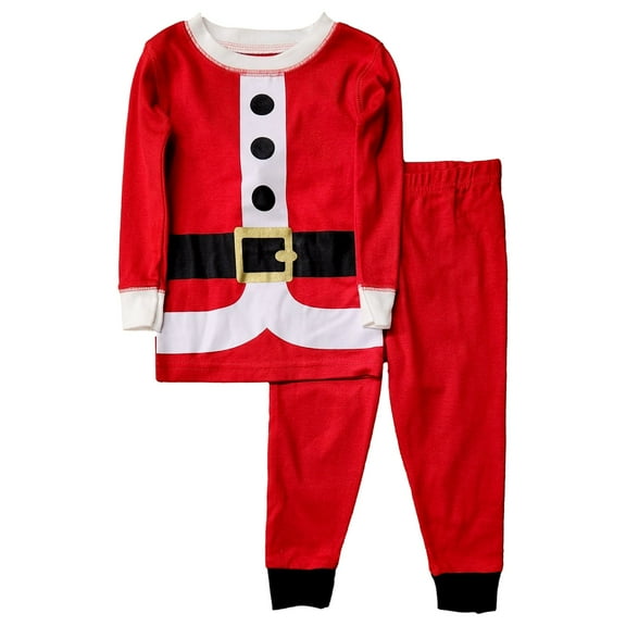 Infant & Toddler Boys Red Santa Suit Christmas Pajama 2 Piece Set 18 Months