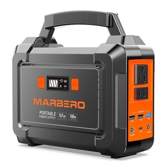 MARBERO Portable Power Station 150Wh Camping Solar Generator Laptop Charger  Power Bank with AC Outlet 110V 150W Peak with 4*USB, 4*DC Ports, LED  Flashlights for CPAP Home Camping Hurricane Emergency - Walmart.com