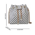 thumbnail image 2 of Bolso tipo cubo para mujer, con cordón, estilo retro, de piel sintética, a la moda, para mujer (blanco), 2 of 2