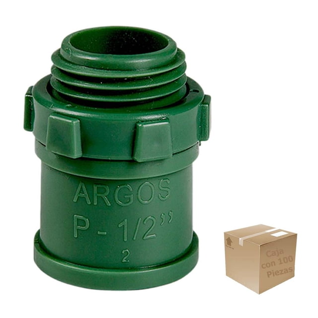 100 Pzs Conector Con Rosca Conduit Pvc Ligero Verde 1/2 Pulg verde 1/2 pulgadas