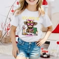 thumbnail image 2 of Chemises pour Fillettes Garçon Fille Mode Décontractée Imprimé Col Rond Manches Courtes T-Shirt Hauts pour Filles, T-Shirts Blancs 10 Ans-11 Ans, 2 of 4