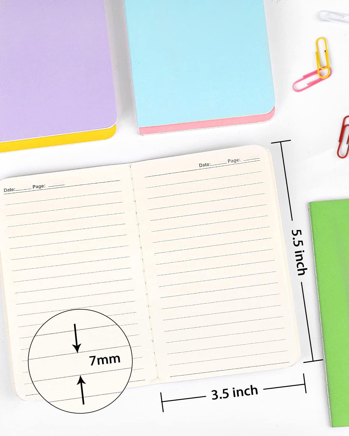 Small Lined Notepads Bulk 36 Pack Mini Pocket Notebooks Journal Set Colorful Cover For 3.5 X 5.5 Inches  30 Sheets/60 Pages