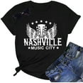 thumbnail image 3 of YI XIANG RAN Nashville Shirts for Women Vintage Guitar Wings Graphic Tees Tennessee Concert Tshirt Country Music Gift Shirt Top, 3 of 5