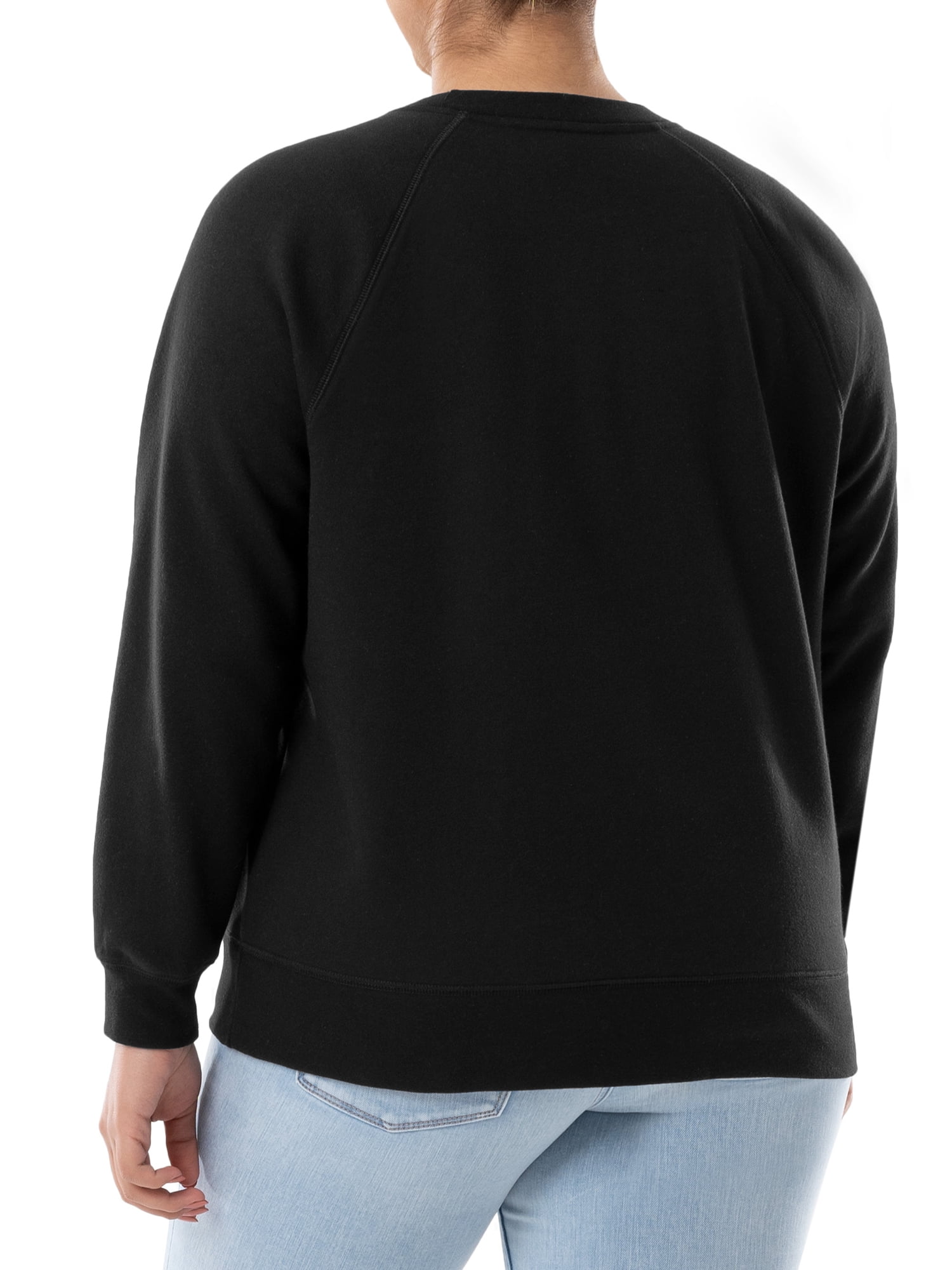 Terra & Sky Women's Plus Size Fleece Sweatshirt, Available in 1,2, and 3- Packs, Size 0X-4X