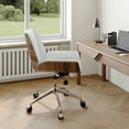 thumbnail image 2 of ZARKEA Luxury Executive Office Chair – Ergonomic Back Design with Wood & Leather Finish（White）, 2 of 5