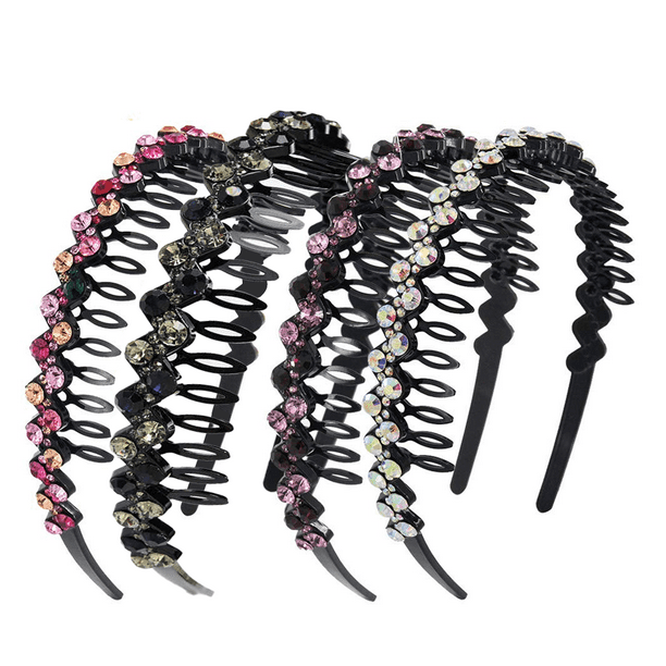 Teeth Comb Headbands For Women with Rhinestone and Crystal beaded