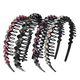 thumbnail image 1 of Diademas con peine de dientes para mujer con diamantes de imitación y diadema de plástico con cuentas de cristal, paquete de 4, 1 of 5