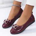 thumbnail image 6 of longantii Women's Casual Flat Loafers Breathable Perforated Round Toe Slip On Shoes with Bow Rhinestone Comfort Wedge Heel Dress Flats for Spring Summer Work, 6 of 6