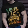 thumbnail image 2 of 12Th Birthday Boy Level 12 Unlocked 12 Year Old Video Games Tshirt, 2 of 6
