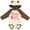 Natural & Brown w Ears, variant on Inktastic My Aunt Loves Me Girls Long Sleeve Baby Bodysuit