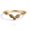 Rose Plated, variant on Marquise Cut Smoky Quartz V-Shape Ring, 925 Sterling Silver Chevron Ring, Curved Band Anniversary Ring for Her, Tiara Stackable Proposal Ring