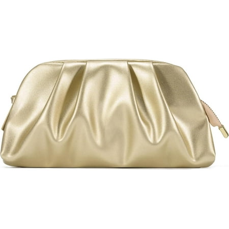 CoCoMangos Dressy Vegan Leather Clutch Purse for Women Formal  Soft Pleated PU Evening Clutch for Weddings  Proms  Cocktail-Gemma