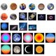 thumbnail image 4 of Lámpara de proyección de planeta con hojas de luz, luz de tierra, Luna, sol, galaxia, atmósfera novedosa, luz nocturna, accesorios para fotografía, 4 of 5