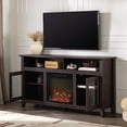Woven Paths Highboy 2 Door Electric Fireplace TV Stand for TVs up to 65