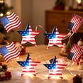 thumbnail image 5 of WTQVGQ Red White Blue Star and Flag String Lights Battery Operated USA Flag Patriotic Decorations, 200cm & 20 Lights Plastic IP44 Indoor Outdoor Memorial Day 4th of July Decor, 5 of 8