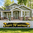 thumbnail image 6 of Glittery Golden Happy 70th Birthday Banner with Balloons Streamers and Stars Background Decoration for Birthday Party Celebrations Photography Props Party Supplies, 6 of 7