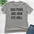 thumbnail image 2 of Kids Bad Puns Are How Eye Roll Shirt, Youth Kids Boy Girl T-Shirt, Clever Pun Shirt, Hilarious Wordplay Tee, Dark Heather Gray, Small, 2 of 4