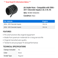 thumbnail image 2 of Air Intake Hose - Compatible with 2006 - 2011 Chevy Impala 3.5L 3.9L V6 2007 2008 2009 2010, 2 of 2