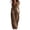 *Brown, variant on Women's Cotton-Linen Cargo Jumpsuit,V-Neck Button Down Romper For Women,Ladies Summer Sleeveless Wide Leg Outfit Set with Pockets,Khaki,S-2XL