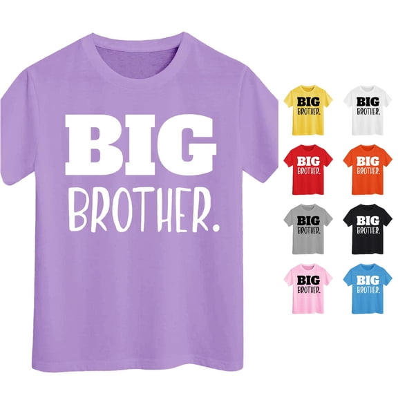 SUXIAN Toddler Boy Shirts Announcement Short Sleeve Crewneck Tee Top Casual Soft Comfort Boys T Shirts Light Purple 3-4 Years