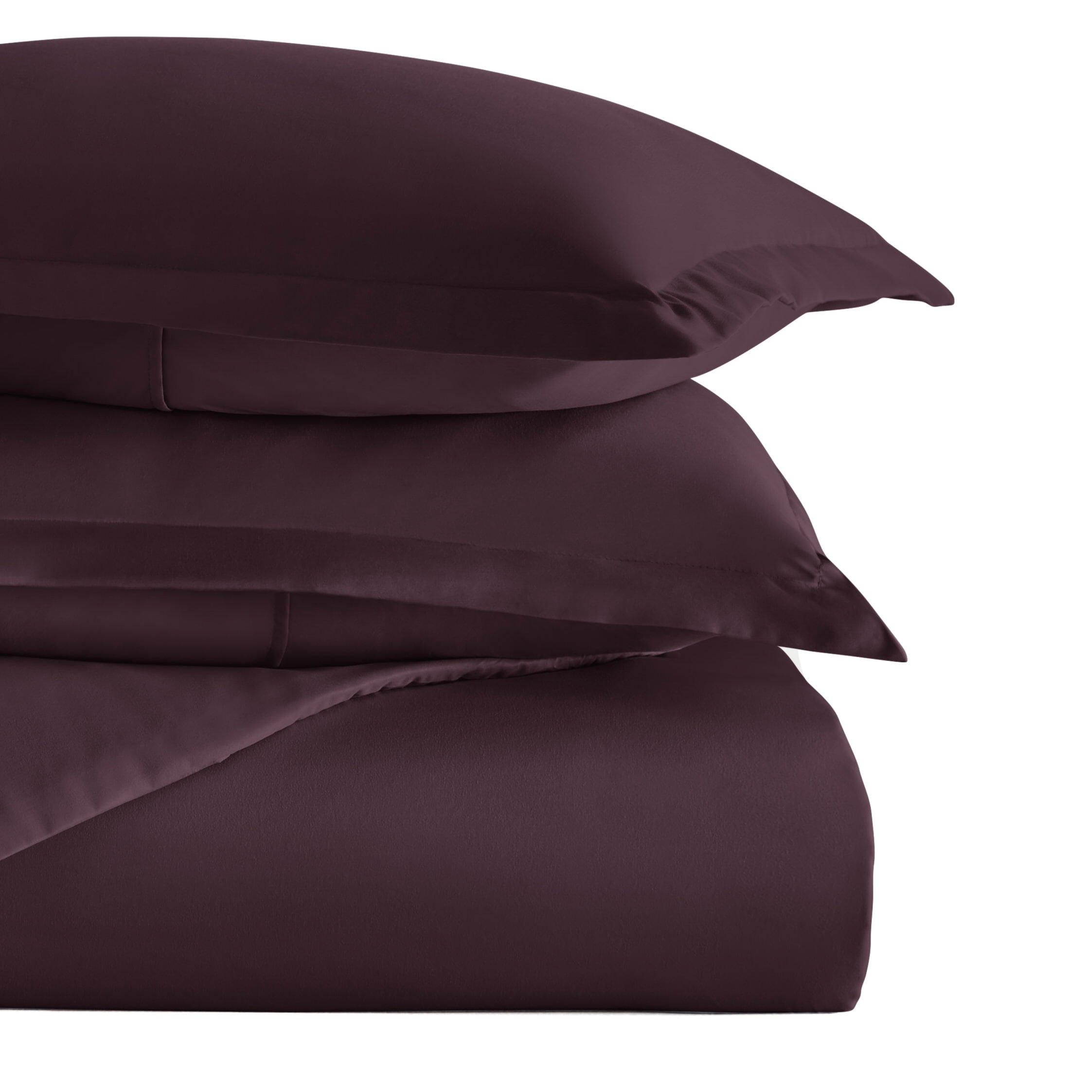Noble Linens 3-Piece Purple Duvet Cover Set, Full/Queen