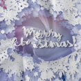 thumbnail image 2 of Round Tablecloth Round Snow Merry Christmas Winter Snowflakes Polyester Tablecover 60 Inch with Lace Design, Anti-Wrinkle and Smooth Table Cloth for Kitchen/Home Decoration, 2 of 8