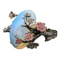 thumbnail image 4 of Opvise Vintage Women Faux Opal Plum Blossom Flower Two Tone Finger Ring Jewelry Gift, 4 of 5