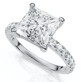 thumbnail image 4 of Pompeii Certified 2 1/3Ct Princess Cut Diamond Engagement Ring 14k Gold or Pt Lab Grown, 4 of 7