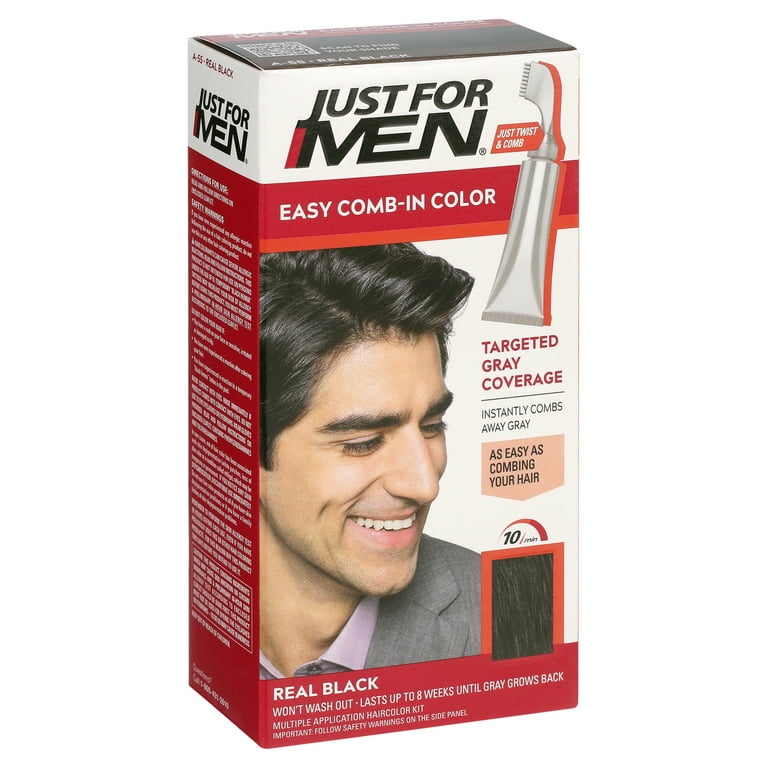 Just For Men Easy Comb-In Color, Real Black A-55 - 1 kit