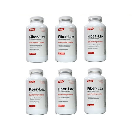 6 pack RUGBY FIBER-LAX POLYCARBO 500MG TAB CALCIUM POLYCARBOPHIL-625MG 500 COUNT