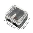 thumbnail image 3 of LHWEN Eyebrow Pencil Sharpener Lip Liner Pencil Sharpener Eyeliner Pencil Sharpener Double Hole Pencil Shaper Steel for Smooth Motion Collects Shavings for No-Mess Perfect for Both, 3 of 9