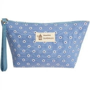 Riah Fashion Daisy Flower Handmade Cosmetic Bag