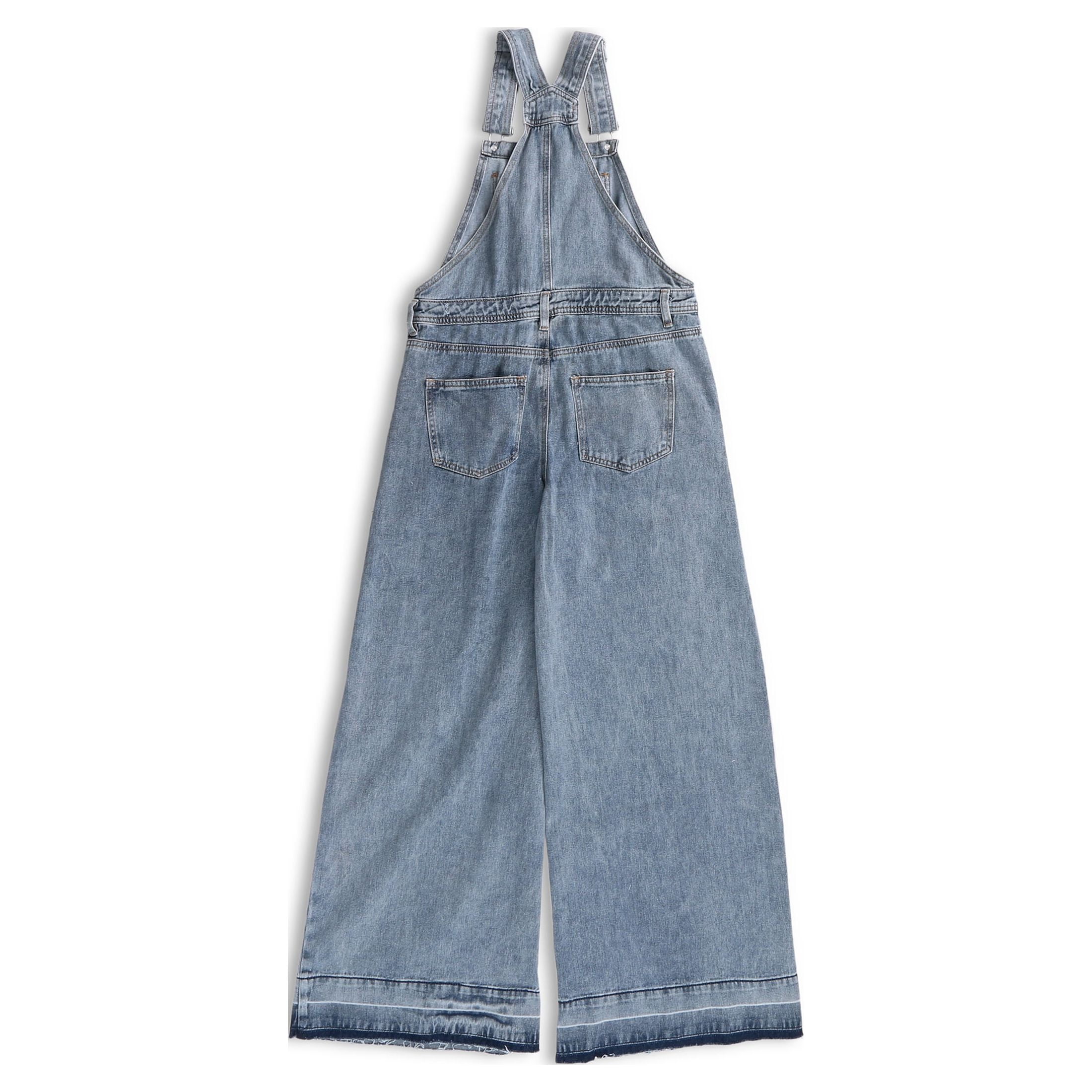 No Boundaries Juniors' Wide Leg Overalls