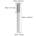 thumbnail image 2 of Diamond Burrs Grinding Drill Bits for Rotary Tool 1/4-Inch Shank 6mm Cylindrical Ball Nose 120 Grit 2 Pcs, 2 of 4