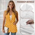 thumbnail image 6 of Uorisanigo White Polka Dots Women's Suit Vest with Pockets Size S Lightweight Women's Suit Vest V Neck Top Vests Blazer Casual Outerwear, 6 of 7